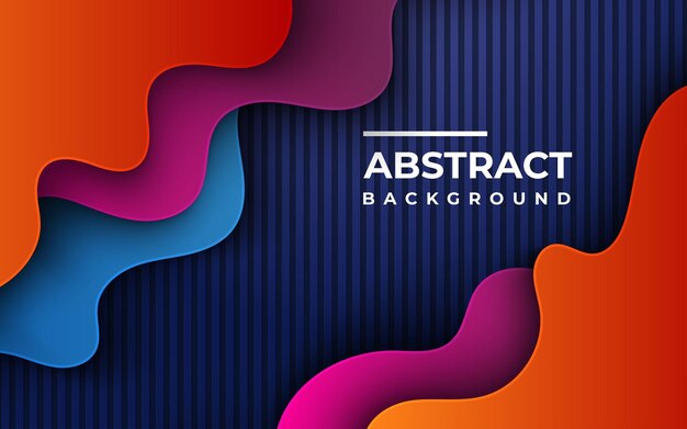 Abstract orange purple blue gradient wavy overlap layers with modern texture background eps10 vector