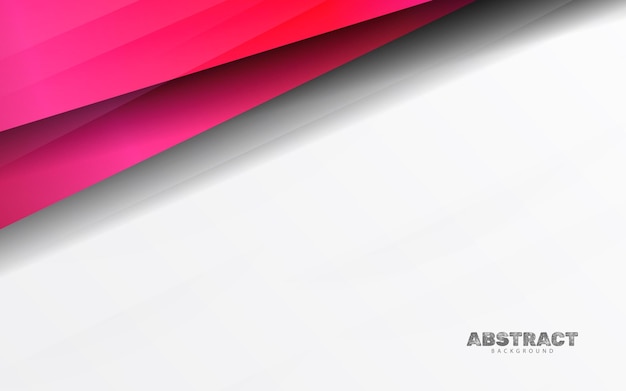 abstract overlap layer papercut pink color background vector