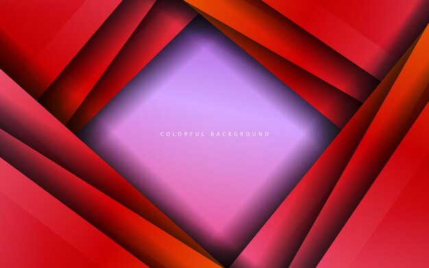 abstract overlap layer red color background vector