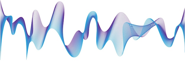 Abstract pattern colored waves spectrum blue green gradient transition transparent vibration background