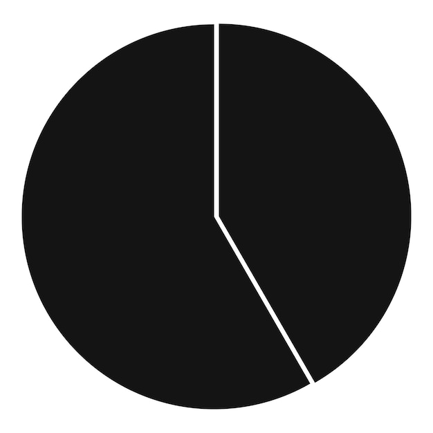 abstract pie chart for business icon simple illustration of pie chart for business vector icon for web design