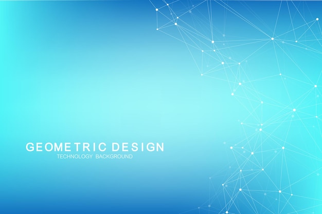 Abstract plexus background with connected lines and dots. Plexus geometric effect. Big data complex with compounds. Lines plexus, minimal array. Digital data visualization. Vector illustration.