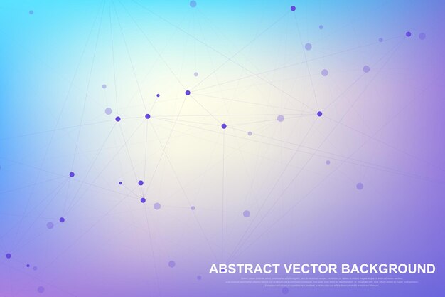 Abstract plexus background with connected lines and dots. Wave flow. Plexus geometric effect Big data with compounds. Lines plexus, minimal array. Digital data visualization. Vector illustration