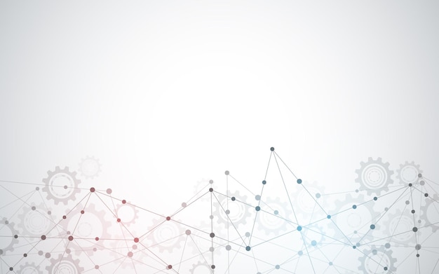 Abstract plexus background with connecting dots and lines. Global network connection, digital technology and communication concept.