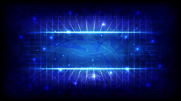 Abstract polygon background graphic data computer technology decryption algorithm encryption and laser grid element Placeholder landing page and template technology gear Circuit board