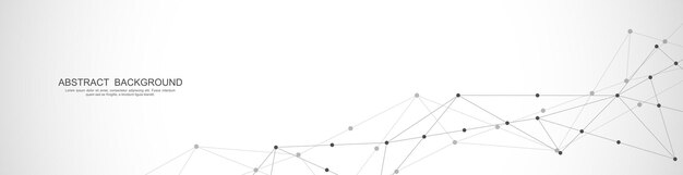 Abstract polygonal background and connecting dots and lines