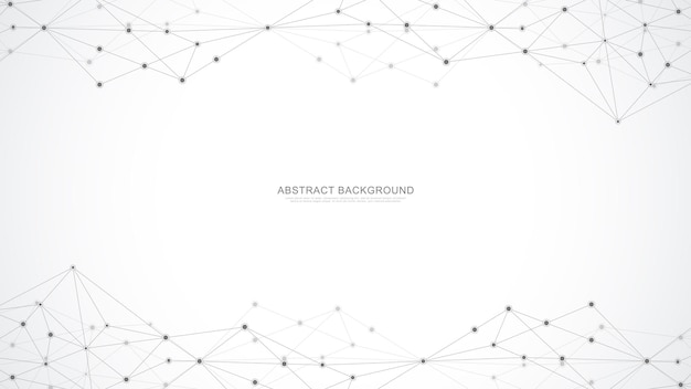 Abstract polygonal background with connecting dots and lines