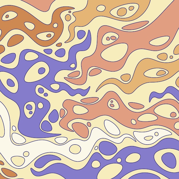 Abstract psychedelic groovy background