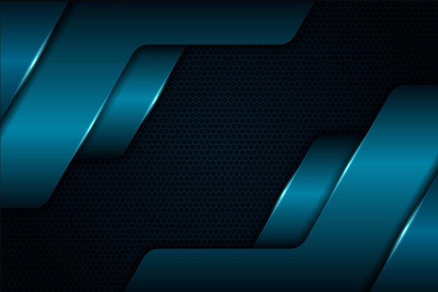 abstract realistic modern technology overlap glowing blue metallic background frame template