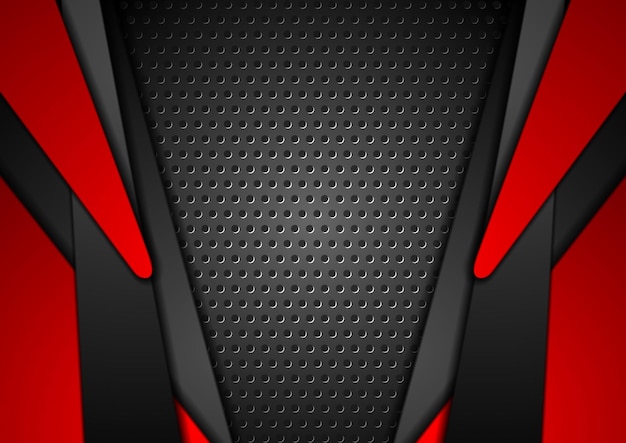 abstract red and black contrast tech background