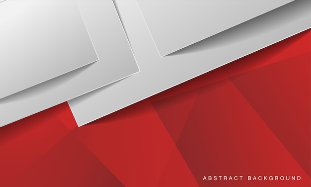 Abstract red and white dimension layer background