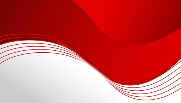 Abstract red and white elegant wave background