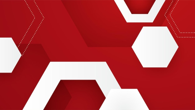Abstract red and white geometric shapes background Vector abstract graphic design banner pattern presentation background web template