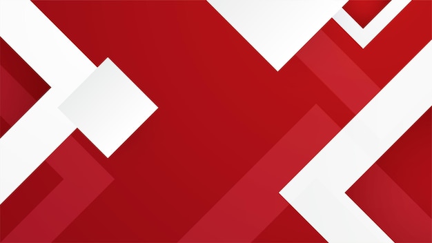 Abstract red and white geometric shapes background Vector abstract graphic design banner pattern presentation background web template