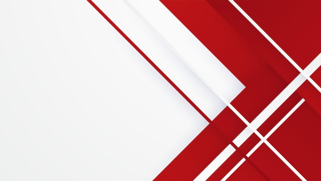 Abstract red and white geometric shapes background Vector abstract graphic design banner pattern presentation background web template