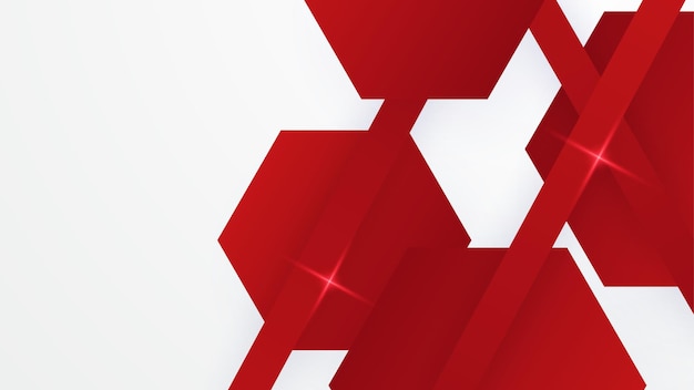 Abstract red and white geometric shapes background Vector abstract graphic design banner pattern presentation background web template