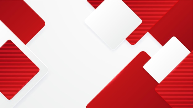 Abstract red and white geometric shapes background Vector abstract graphic design banner pattern presentation background web template