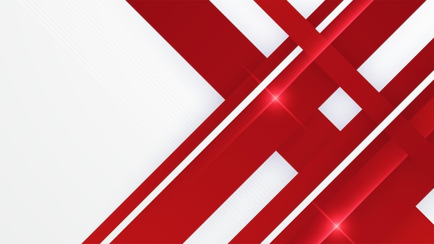 Abstract red and white geometric shapes background Vector abstract graphic design banner pattern presentation background web template