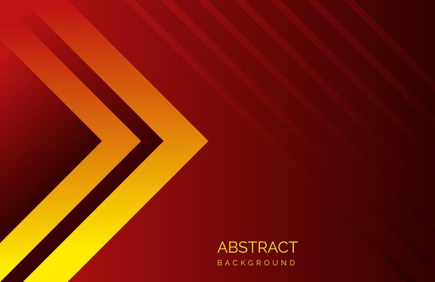 Abstract red arrow on a dark background Vector illustration Eps 10