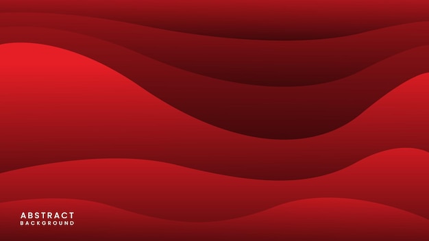 Abstract red background with waves design template
