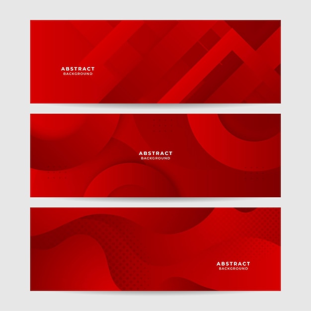Abstract red banner background design template vector illustration with 3d overlap layer and geometric wave shapes Polygonal abstract background texture advertisement layout and web page