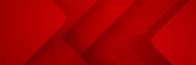 Abstract red deometric banner design background
