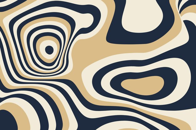 Abstract retro striped fluid background with wavy liquid pattern texture