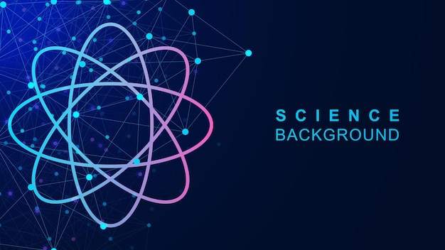 Abstract science or digital network connection structure on glowing blue background