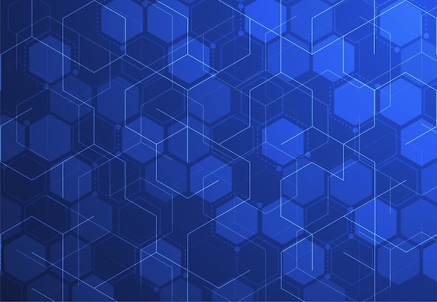 Abstract science template Technology lines and dots connection background Wallpaper or banner with a DNA molecules Vector illustration