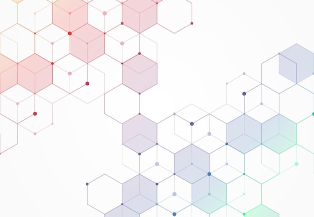 abstract science template technology lines and dots connection background