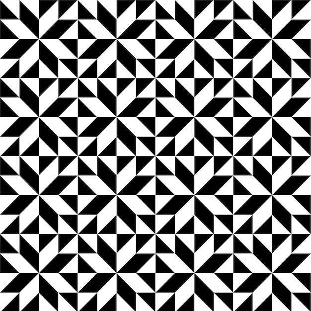 Abstract seamless geometric pattern vector background. White and black ornament.