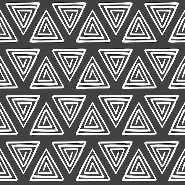 Abstract seamless hand drawn pattern triangle