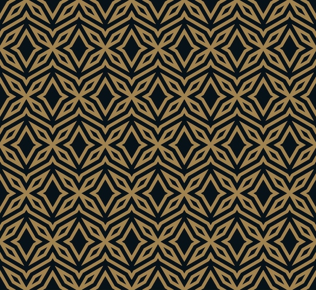Abstract seamless ornament pattern vector illustration woth gold color