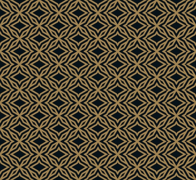 Abstract seamless ornament pattern vector illustration woth gold color