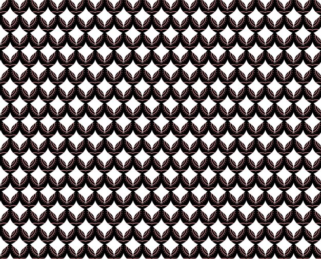 abstract seamless pattern in black color on isolated white background