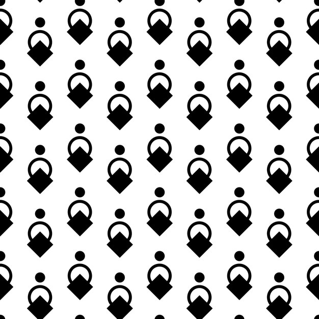 Abstract seamless pattern vector isolated background template luxury geometric wallpaper Black and white shape illustration