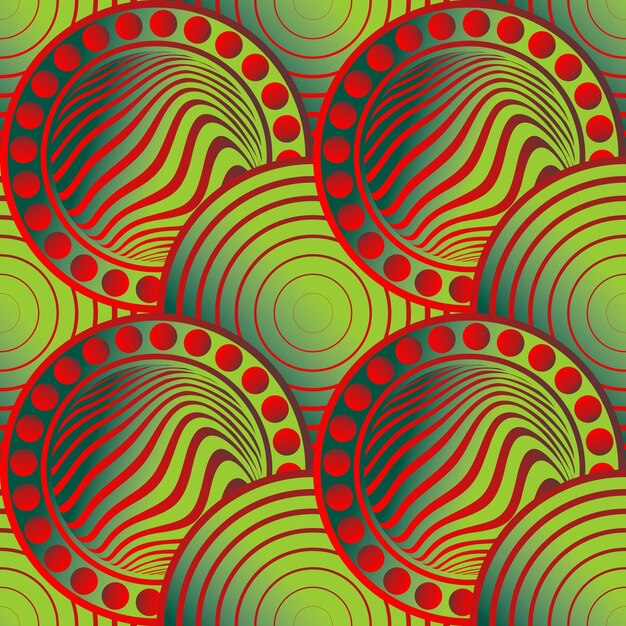 Abstract seamless textured background with green color combined with red color