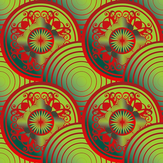 abstract seamless textured background with green color combined with red color