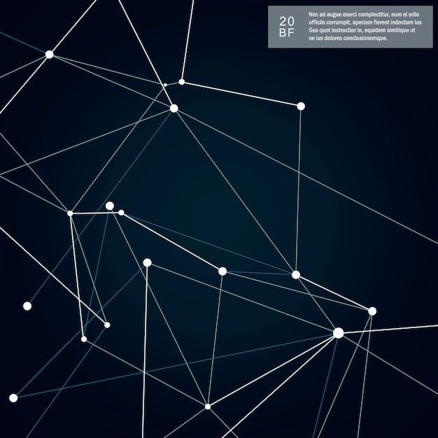Abstract shapes background and technology network 