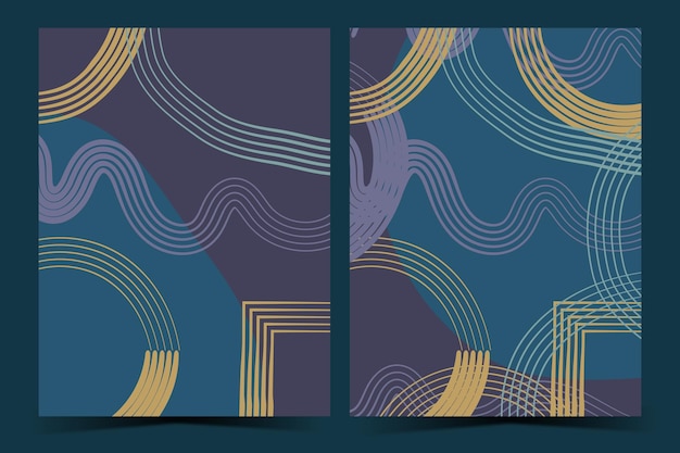 Abstract shapes cover collection in vector