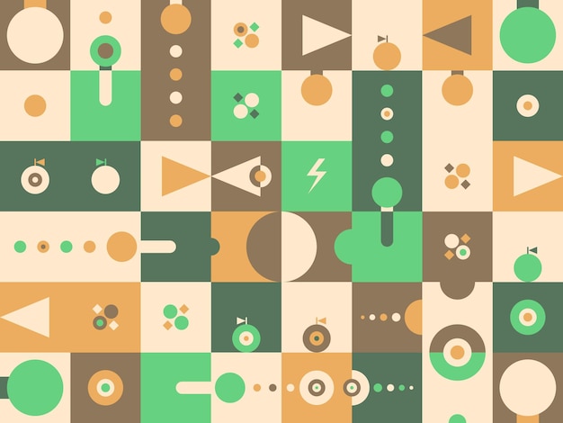 abstract shapes create seamless geometric patterns colorful vector illustration
