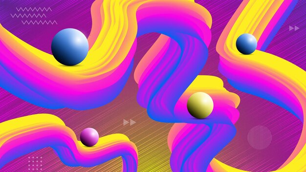 abstract shapes flow background design in gradient color