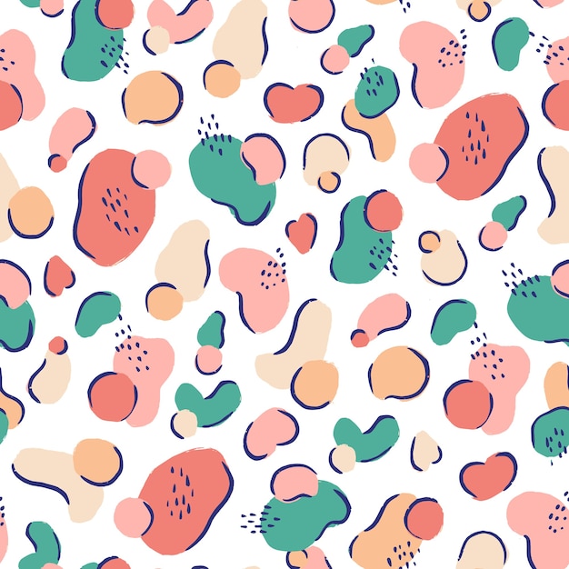 Abstract shapes geometric seamless pattern