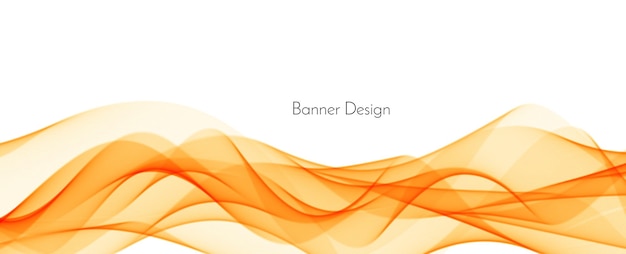 abstract smooth stylish yellow and orange wave banner background vector