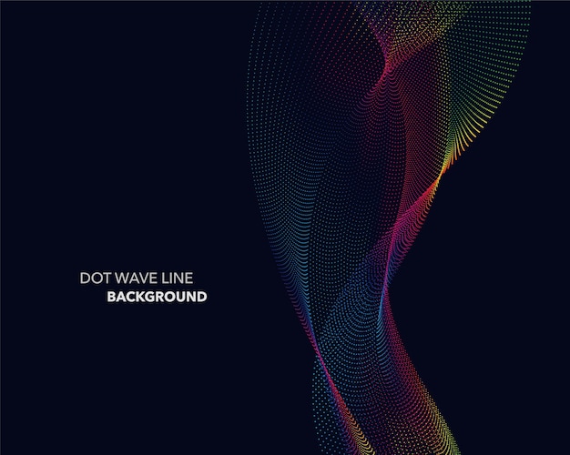 abstract spectrum gradient wave, dot line, futuristic style background