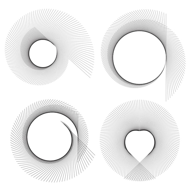 Abstract spiral black white design element on white background of twist lines Vector Illustration eps 10 for elegant business card print brochure flyer banners cover book label fabric