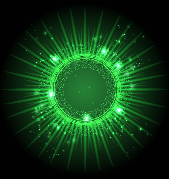 Abstract stars on dark sky space hole portal background