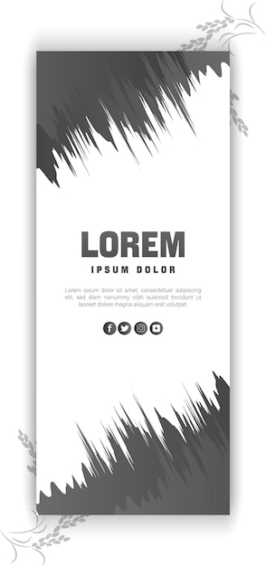 Abstract style business roll up banner template