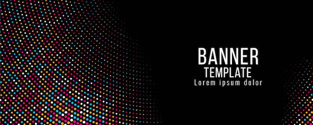 Abstract stylish colorful halftone banner design