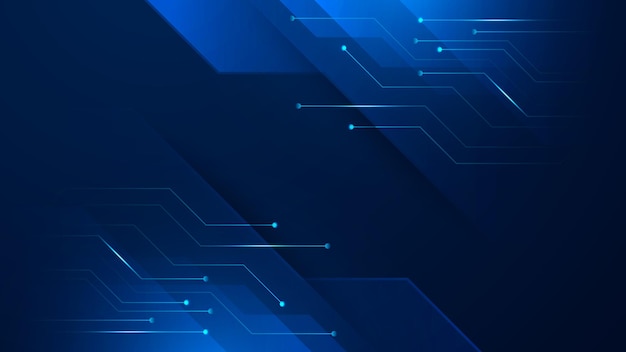 Abstract tech background Futuristic technology interface with arrows lines waves speed lights motion data concept science element cyberspace shapes and connection lines